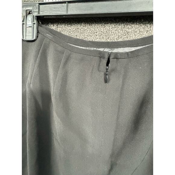 Le Suit Pencil Midi Skirt Womens Size 10P Black Pleated Bussines Casual - Picture 4 of 7
